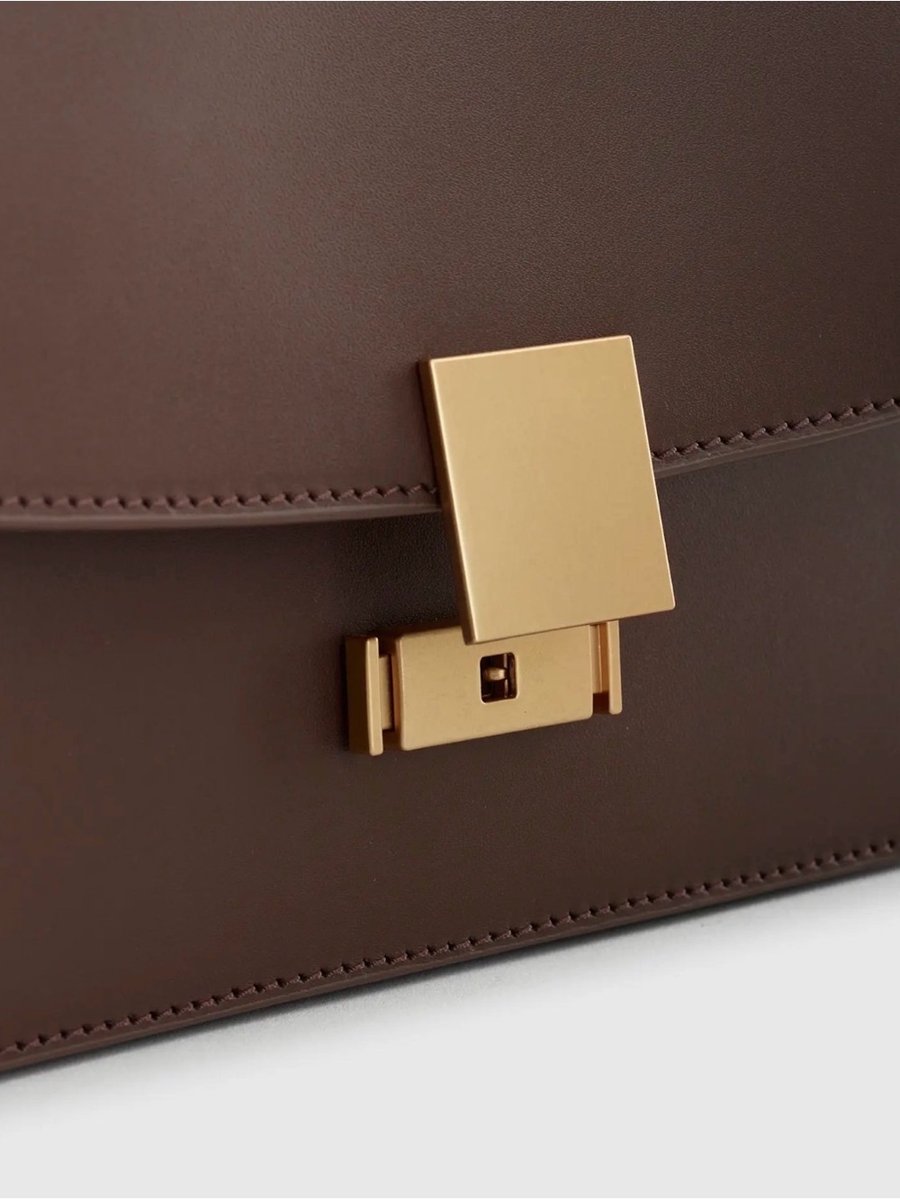 Quince Italian Leather Box Shoulder Bag - Picture 4 of 10